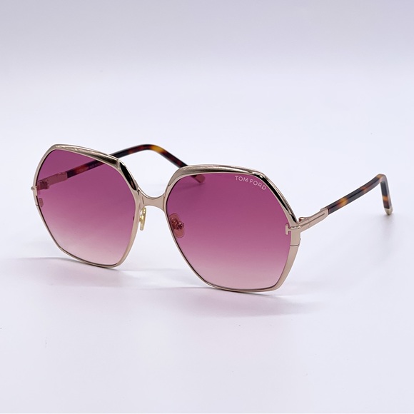 NEW TOM FORD FONDA-02 TF912 28T ROUND WOMEN’S SUNGLASSES TOM FORD FT0912/S - Picture 4 of 13